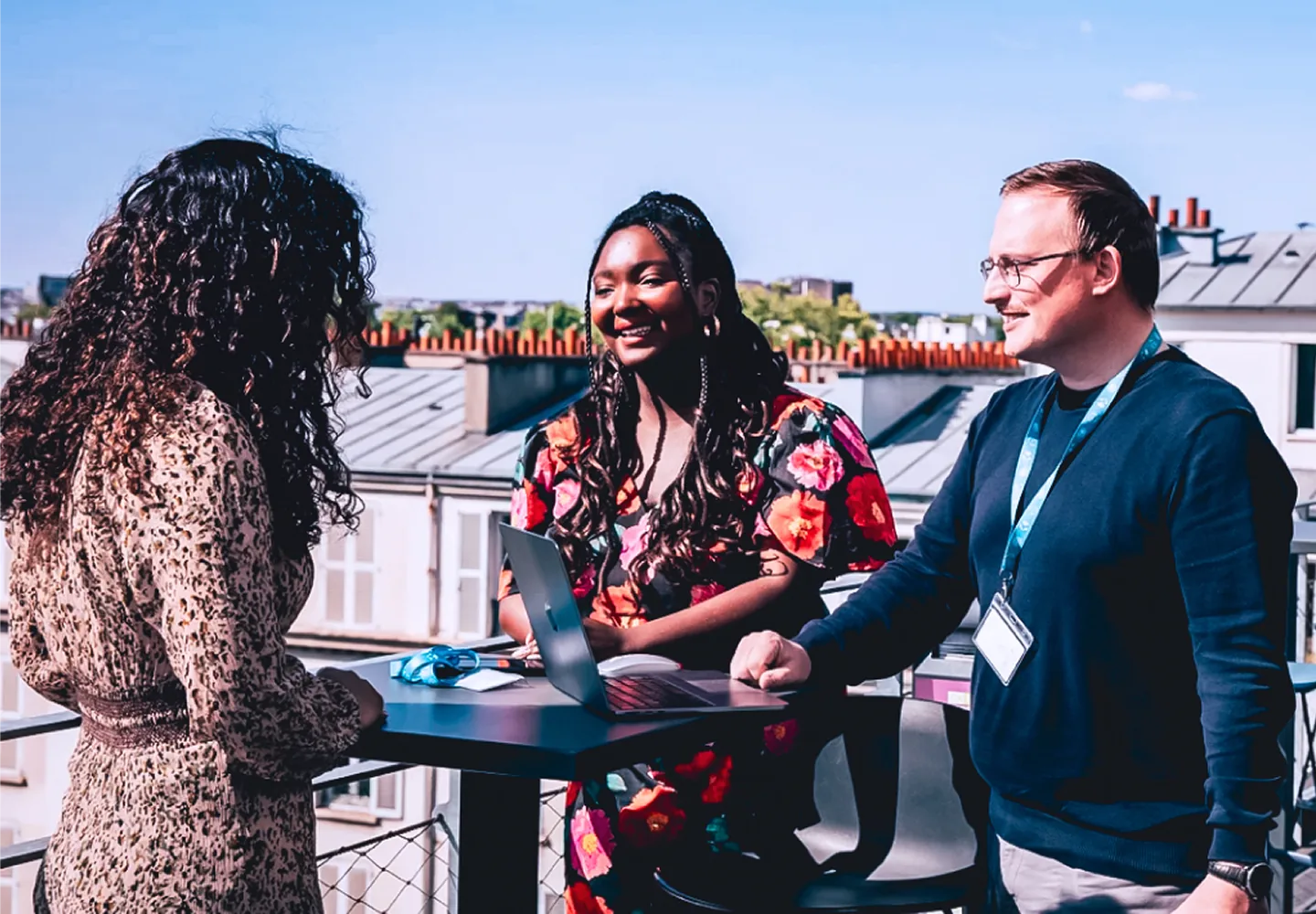 87seconds team on a rooftop terrace